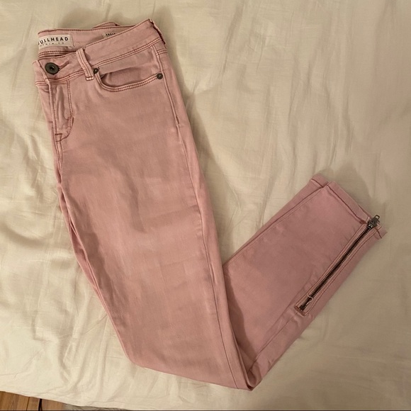 dusty rose skinny jeans
